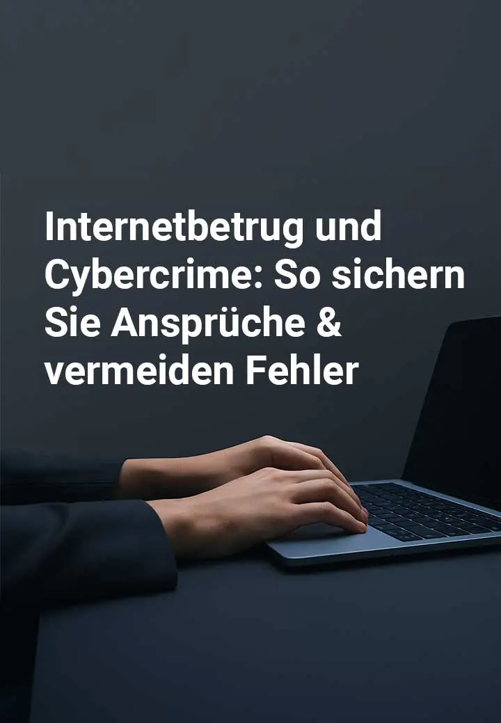 Internetbetrug und Cybercrime: So sichern Sie Ansprüche & vermeiden Fehler